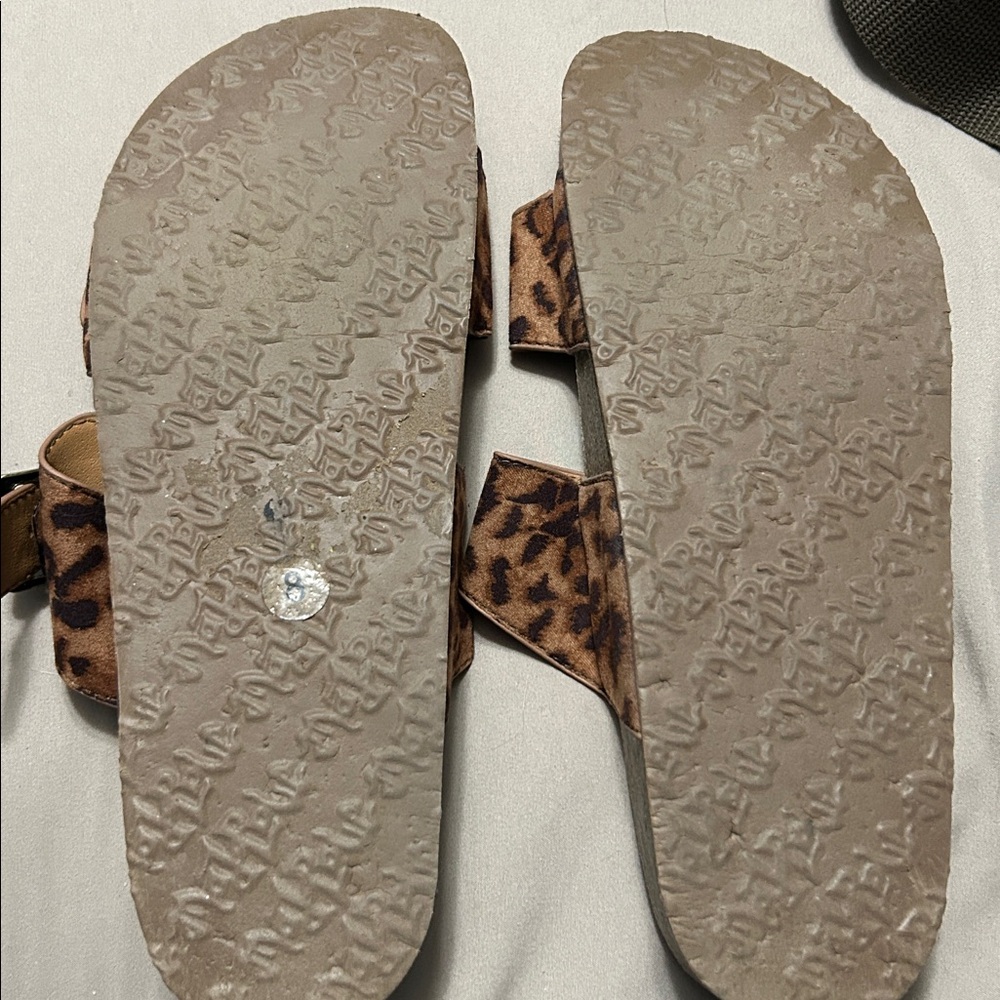 Leopard Print Buckle Sandals - Picture 2 of 2